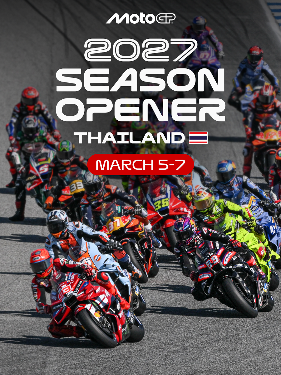 ทั่วโลกจับตา! “MotoGP” ประกาศเลือก “ไทย” เปิดศึกฤดูกาล 2027 ต้อนรับกติกาใหม่ ตอกย้ำหมุดหมายมอเตอร์สปอร์ตสำคัญ 3 ปีซ้อน