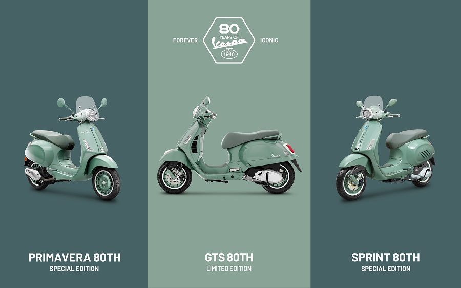 เวสป้า ฉลองครบรอบ 80 ปี  เปิดตัว VESPA 80TH คอลเลกชันสุดพิเศษ บน 3 รุ่นสุดฮิต ที่มาทั้ง Limited Edition และ Special Edition 